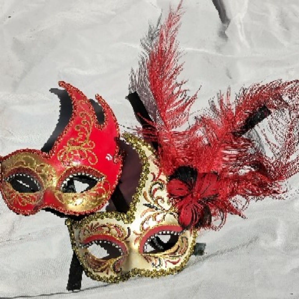 Handmade and signed leather masks from Italy.